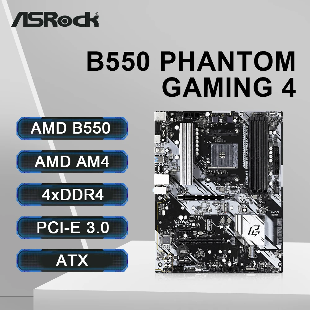 ASRock B550 마더보드 AM4 소켓 DDR4 4733MHz 128GB PCI-E 4.0 NVME M.2 SATA III 지지대 Ryzen 5 5600 5600G R7 5700X3D CPU 내돈내산 리뷰