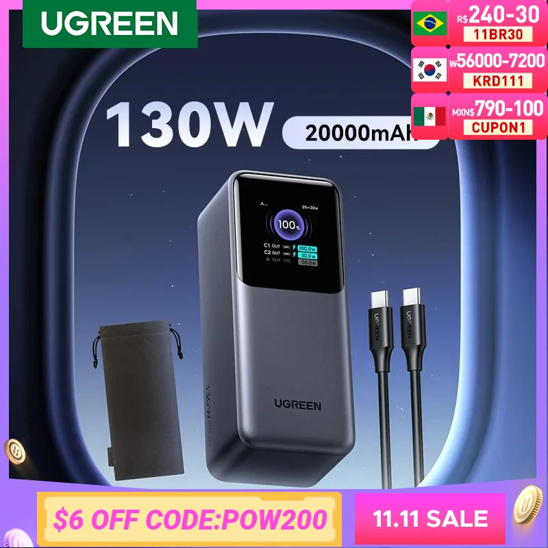 UGREEN Nexode 보조배터리 휴대용 PD 외장 배터리 보조베터리 필수템