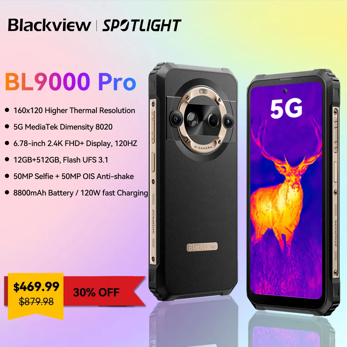 Blackview BL9000 PRO 5G 견고한 휴대폰 핫딜